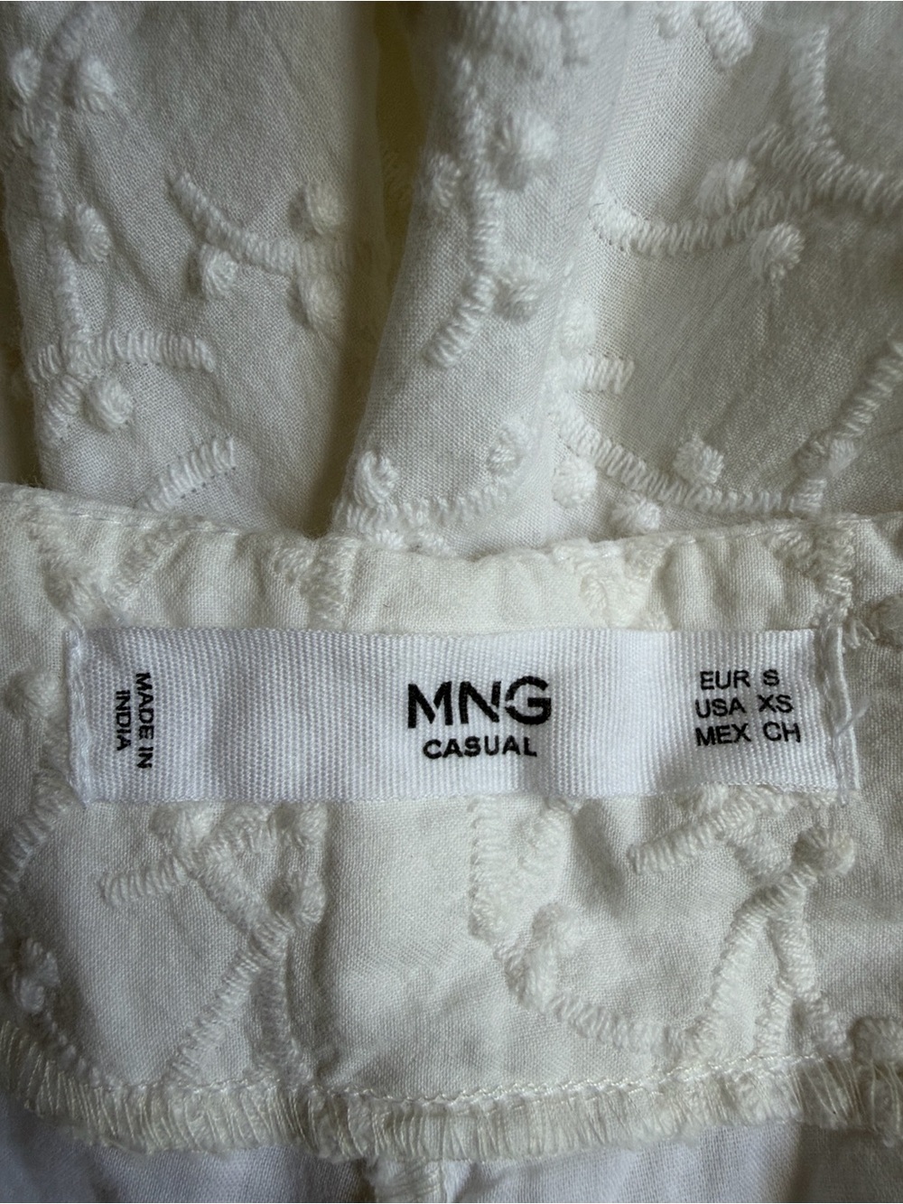 Mango white Embroidered Drawstring Shorts - Picture 2 of 6